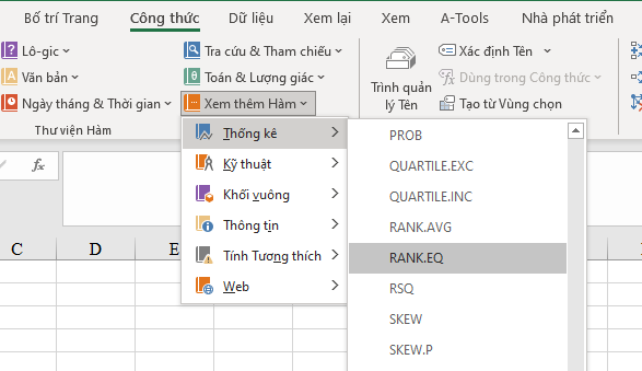 Hàm Rank trong Excel - Sắp xếp dữ liệu theo thứ tự cao thấp